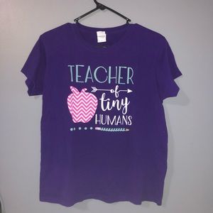 Purple “Teacher of Tiny Humans” T-Shirt